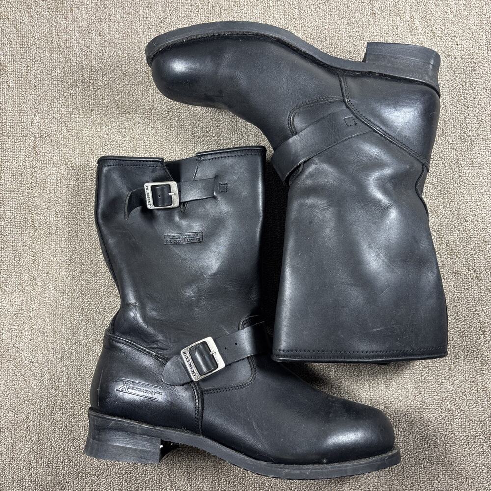 Xelement Men’s Motorcycle Boots Leather Size 13 Oil Tanned Clean